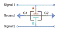 EMI Filtering S21 Signal-to-Ground Schematic