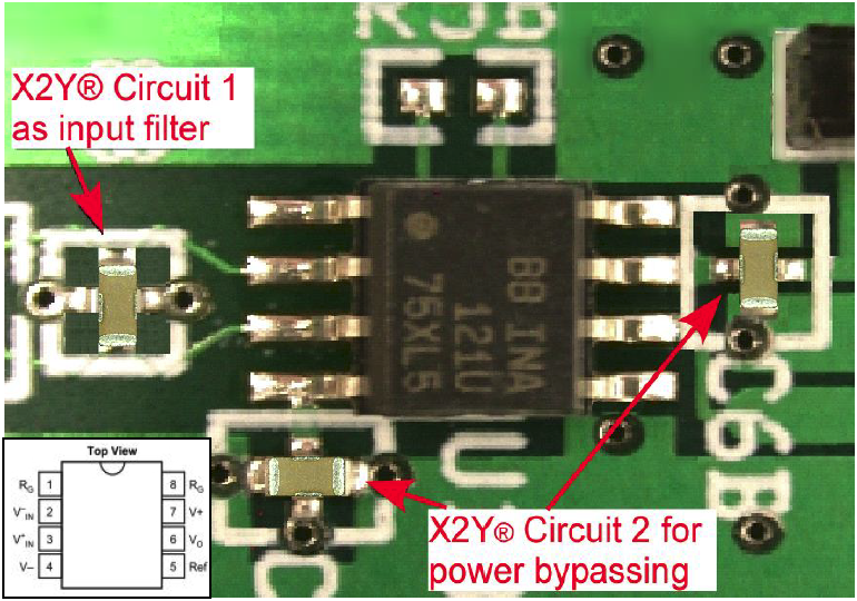 EMI applied as dual-line input filter