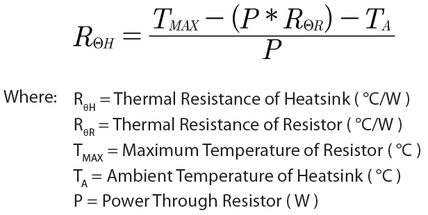 Thermal Resistance of Heatsink Calculation Explination