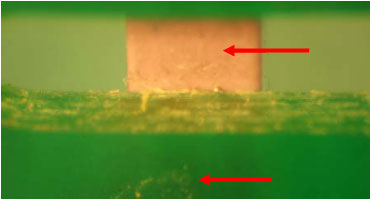 Flux Residues on Chip & PWB Bottom